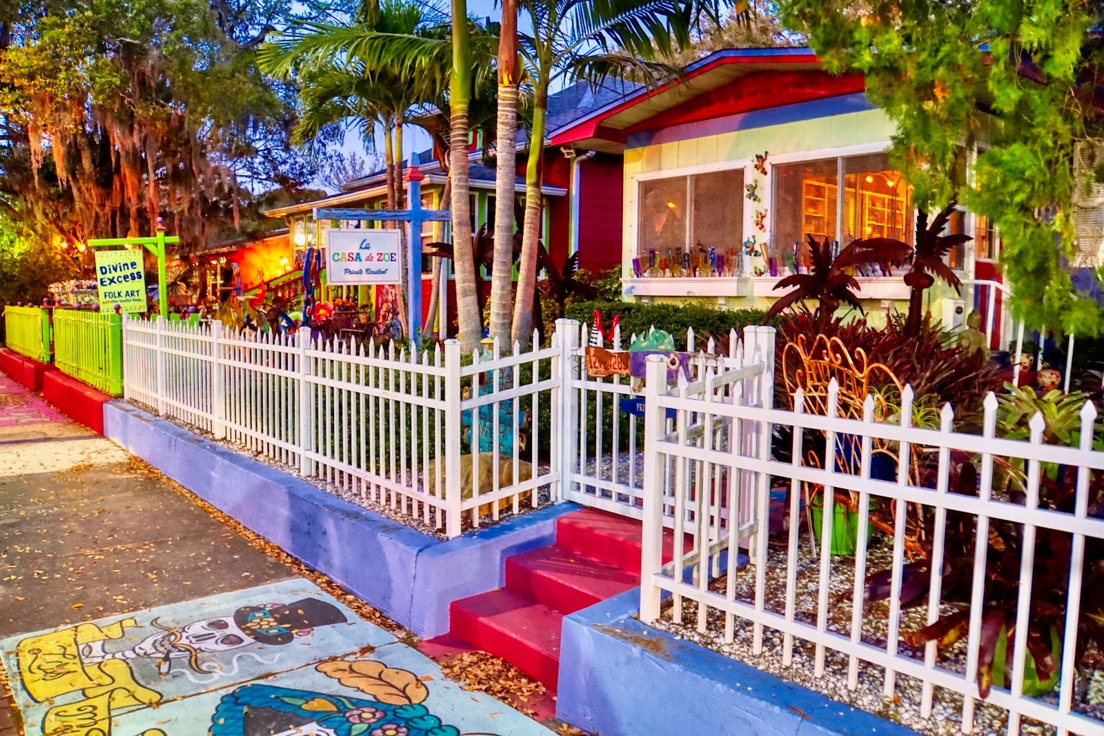 Village of the Arts Bradenton white picket fence