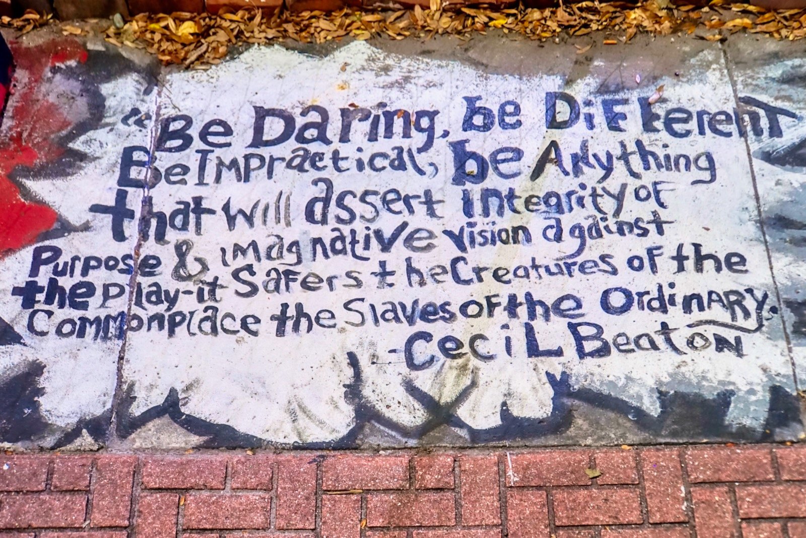 "be daring..." advice in Village of the Arts Bradenton