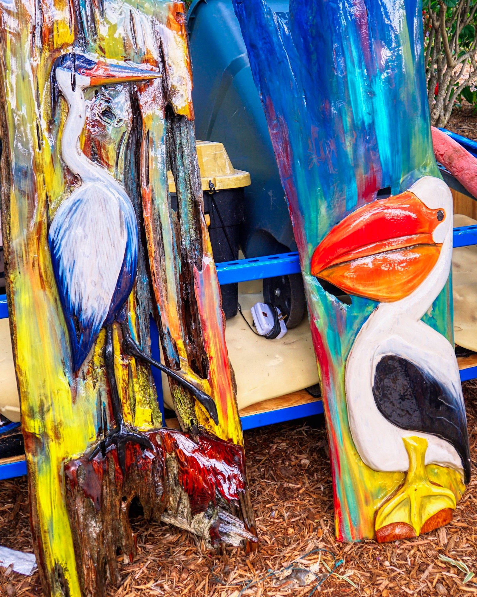 Stunning wood art carvings at the Sarasota Seafood & Music Festival