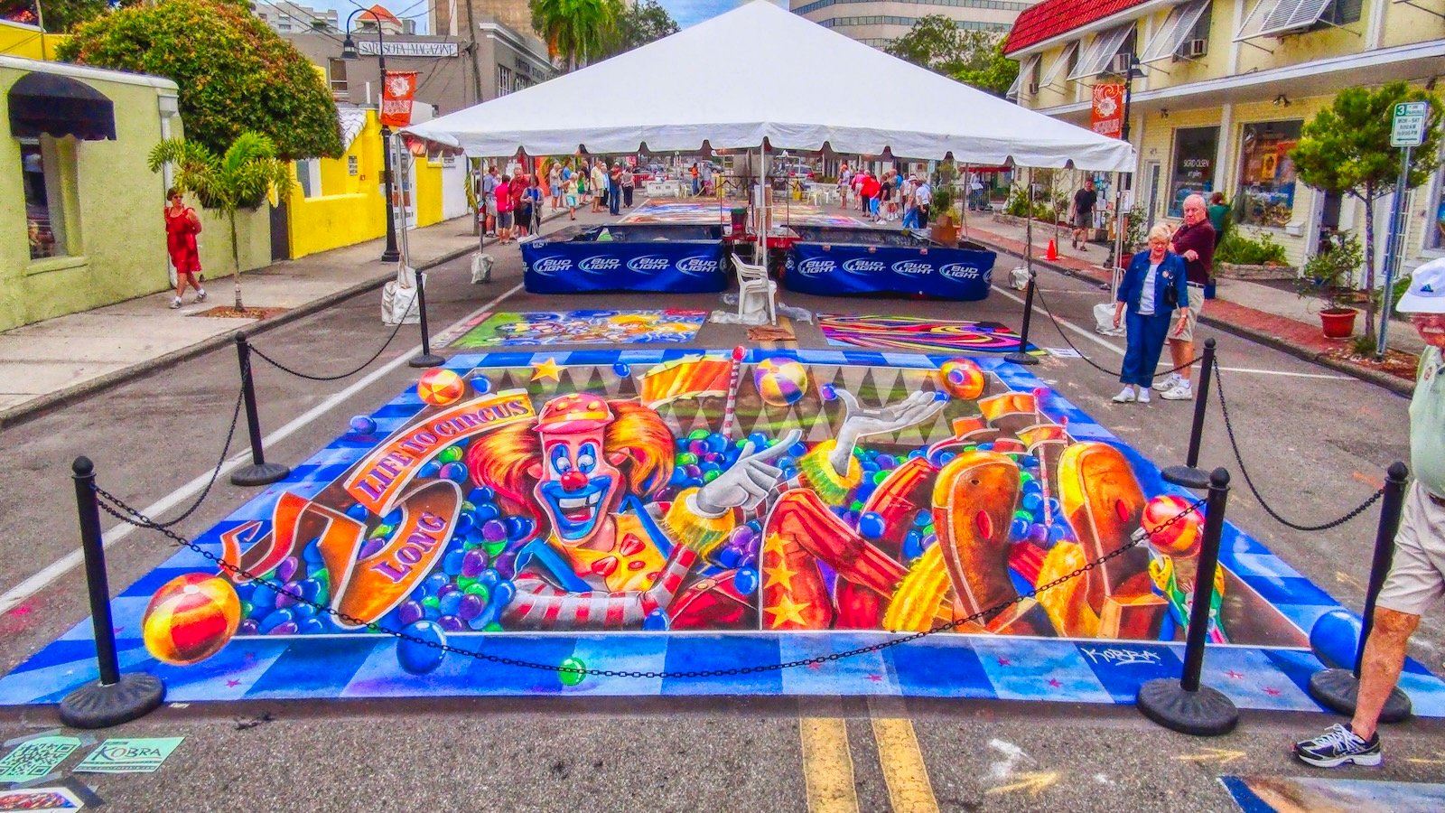 Sarasota Chalk Festival street painting in Burns Court Sarasota 2012