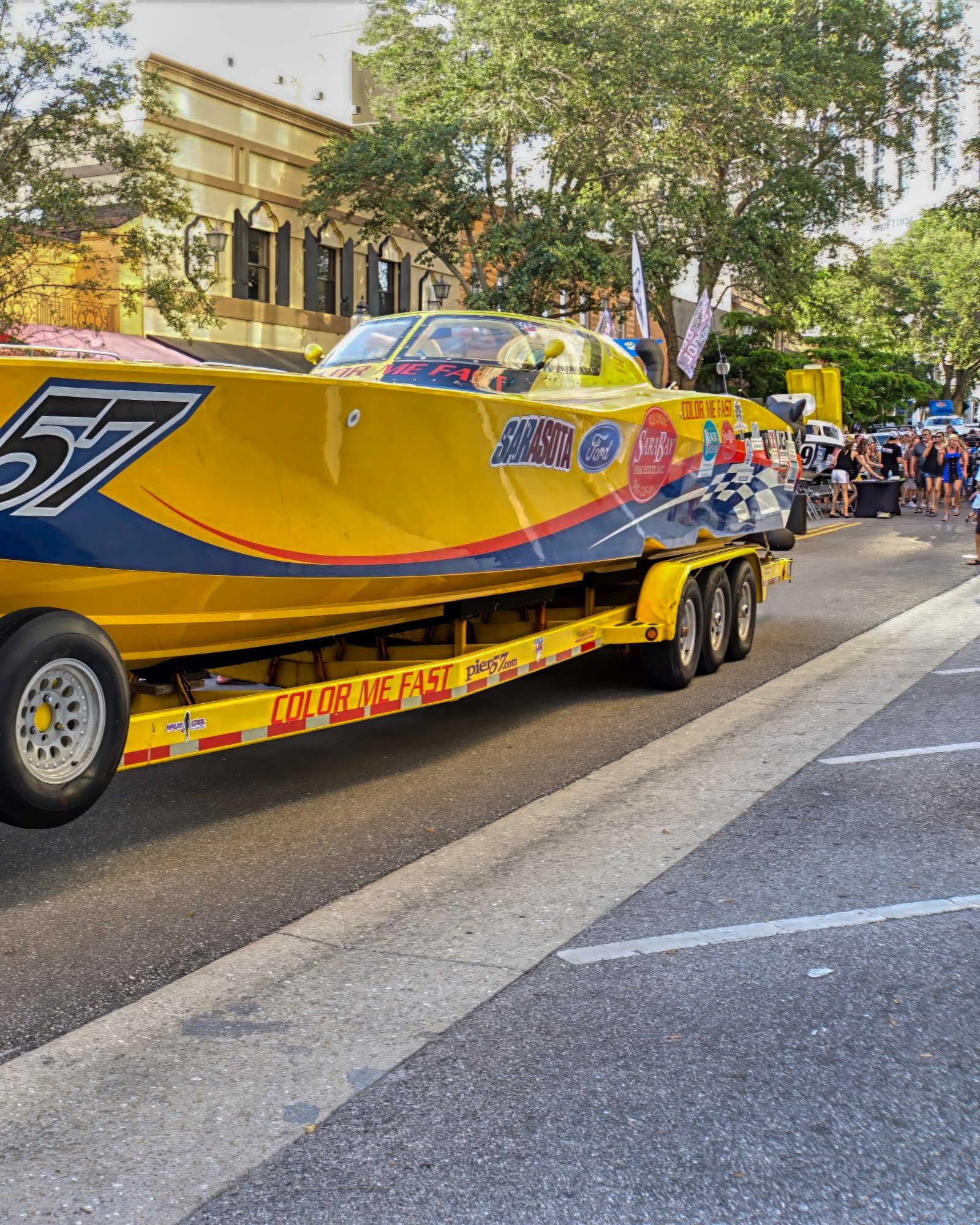 Annual July 4th parade combined Independence Day & Sarasota Powerboat Grand Prix