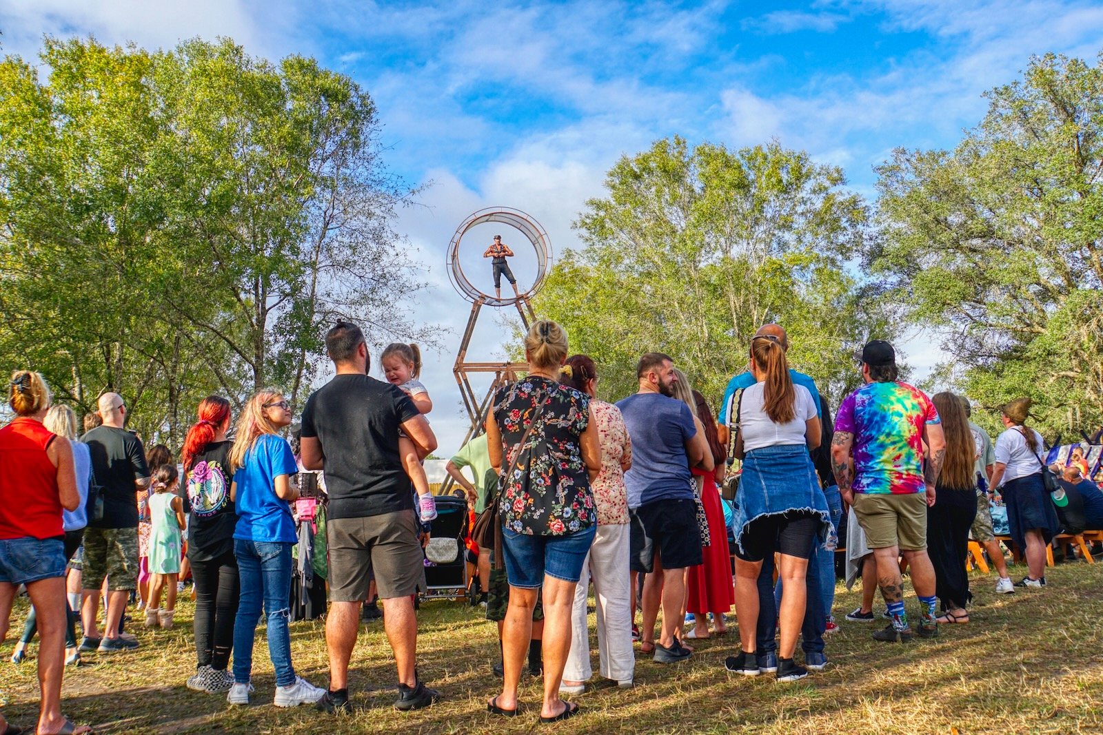 The Wheel of Death at the Sarasota Medieval Fair is both exhilarating & terrifying to watch.