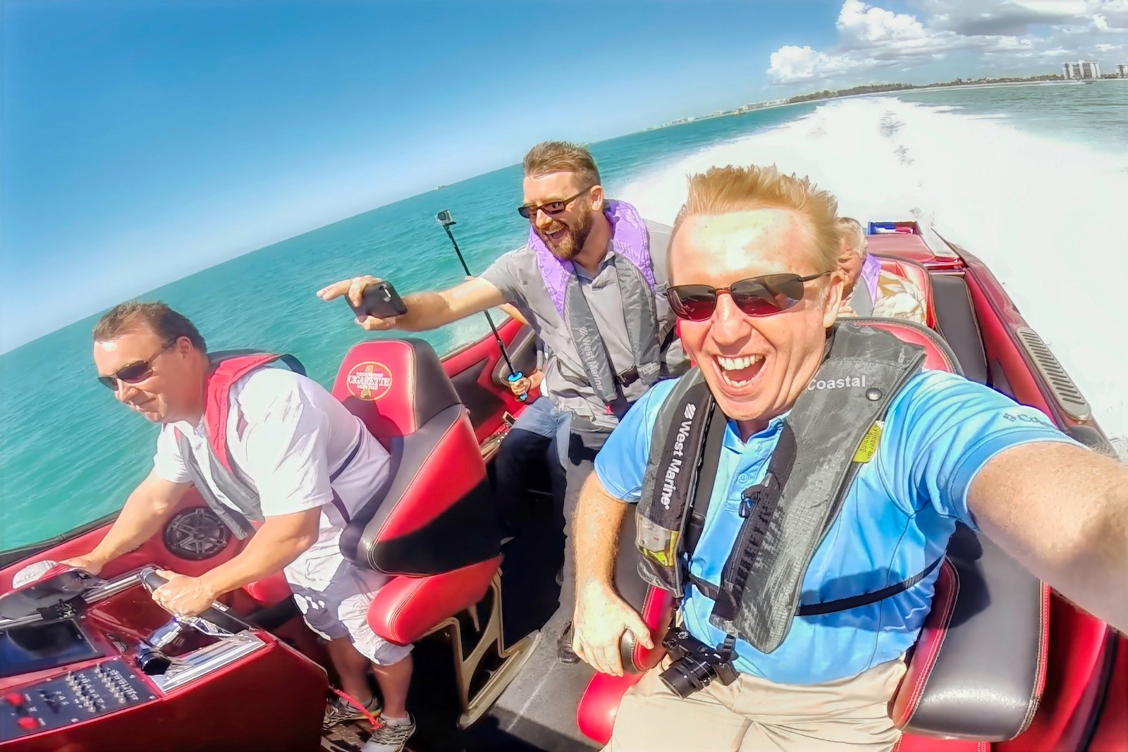 Sarasota Lifestyle's Mike Payne gets the ride of his life at the 2015 Grand Prix Powerboat Festival