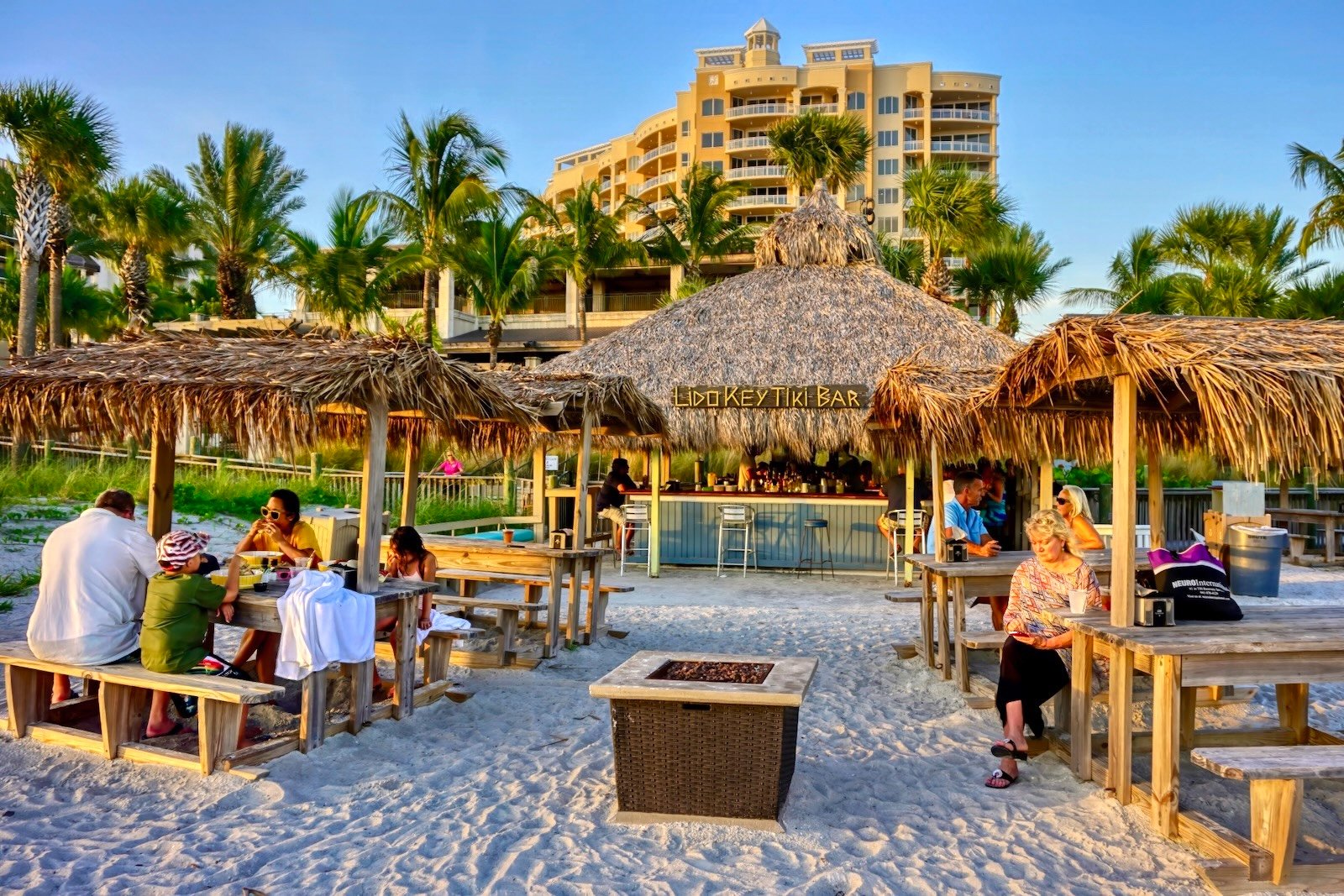 Iconic Lido Key Tiki Bar at South Lido Beach Florida