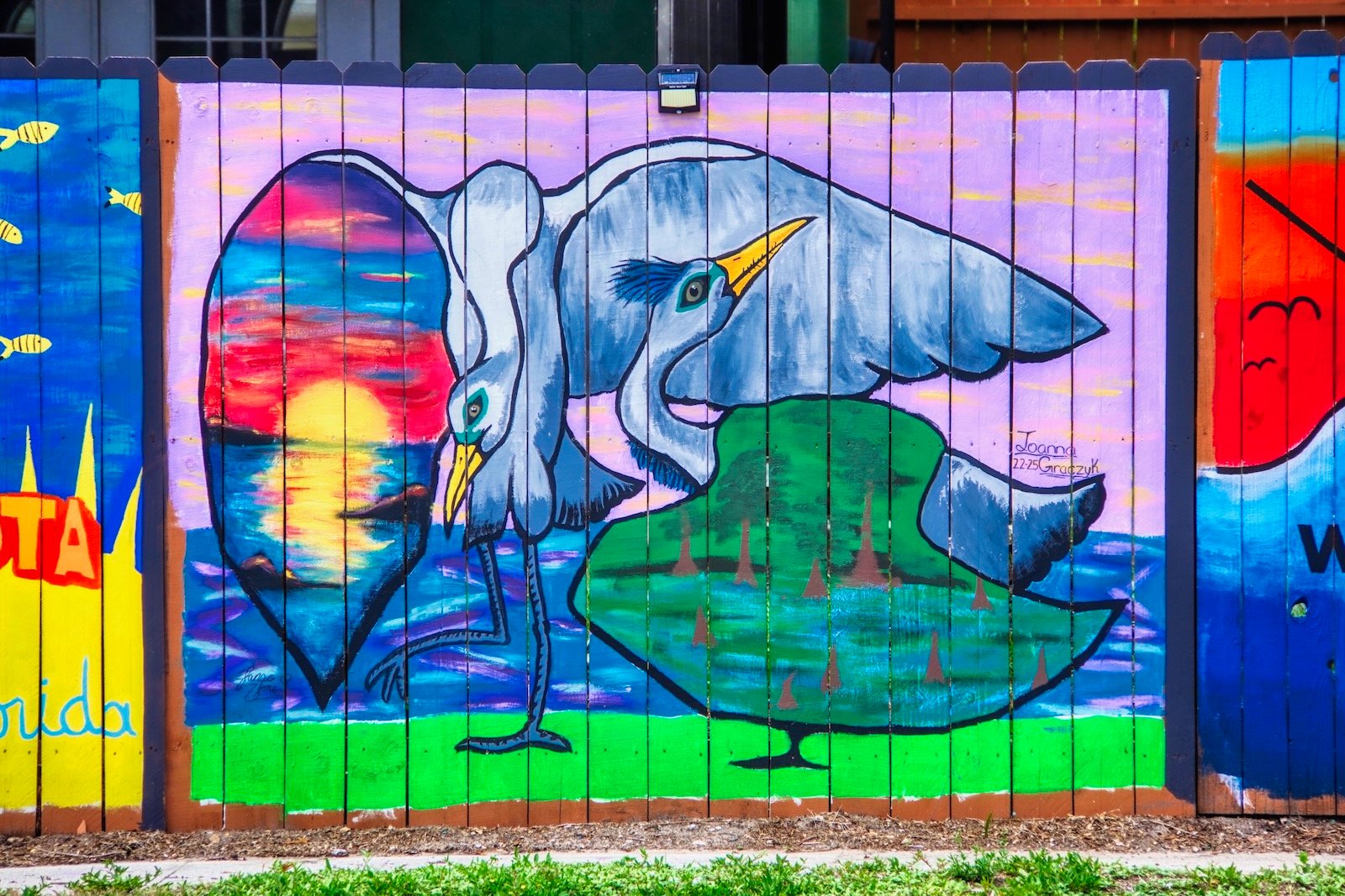 fence art sarasota birds