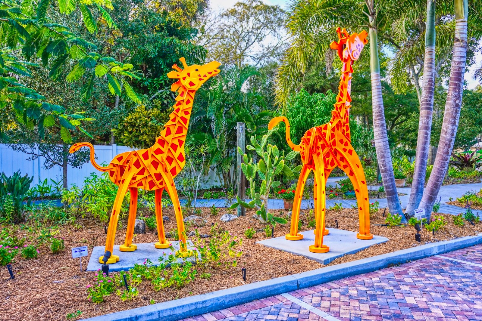 Giant, colorful giraffes roam free at Marietta Museum of Art & Whimsy in Sarasota