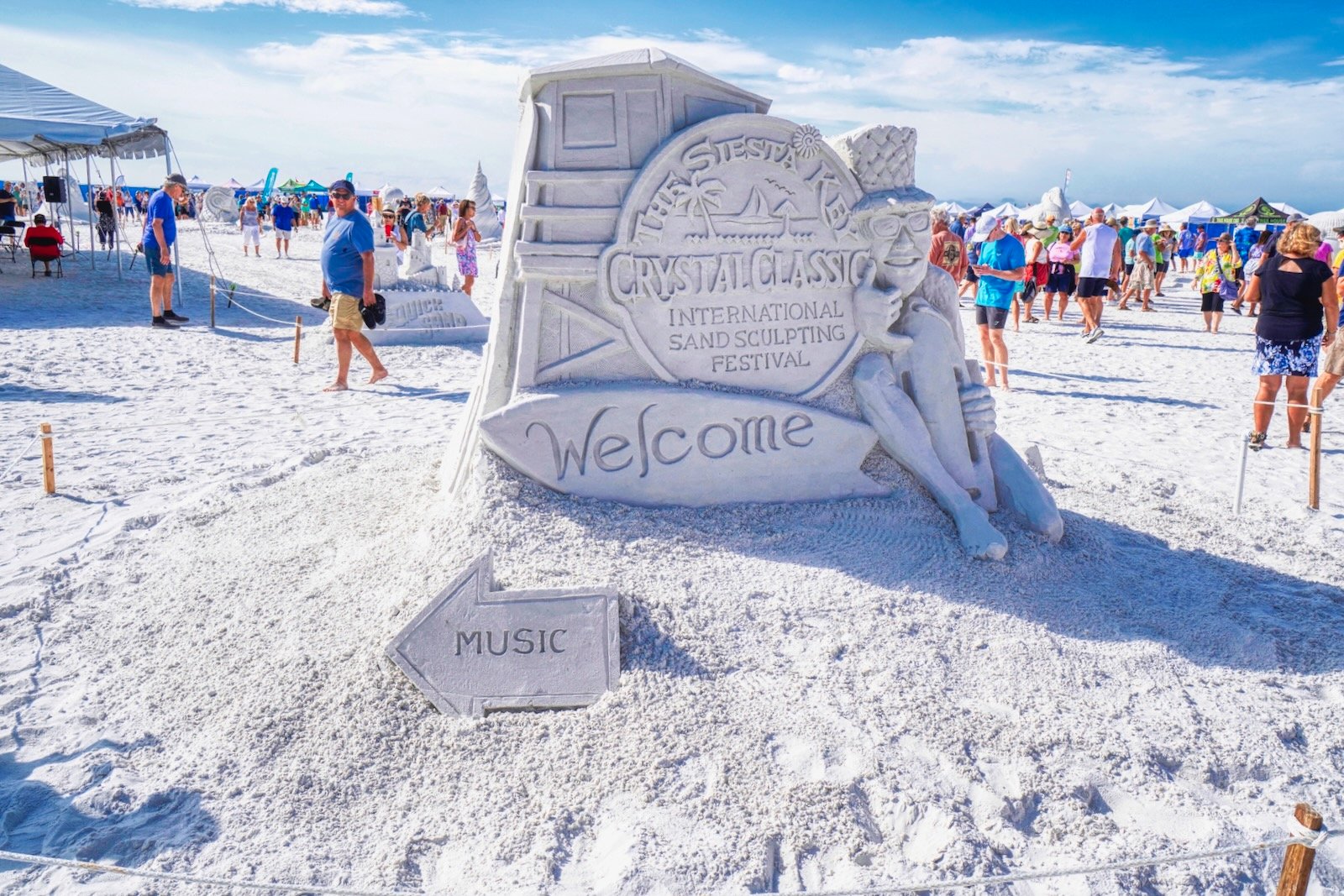 crystal classic siesta key - welcome sculpture