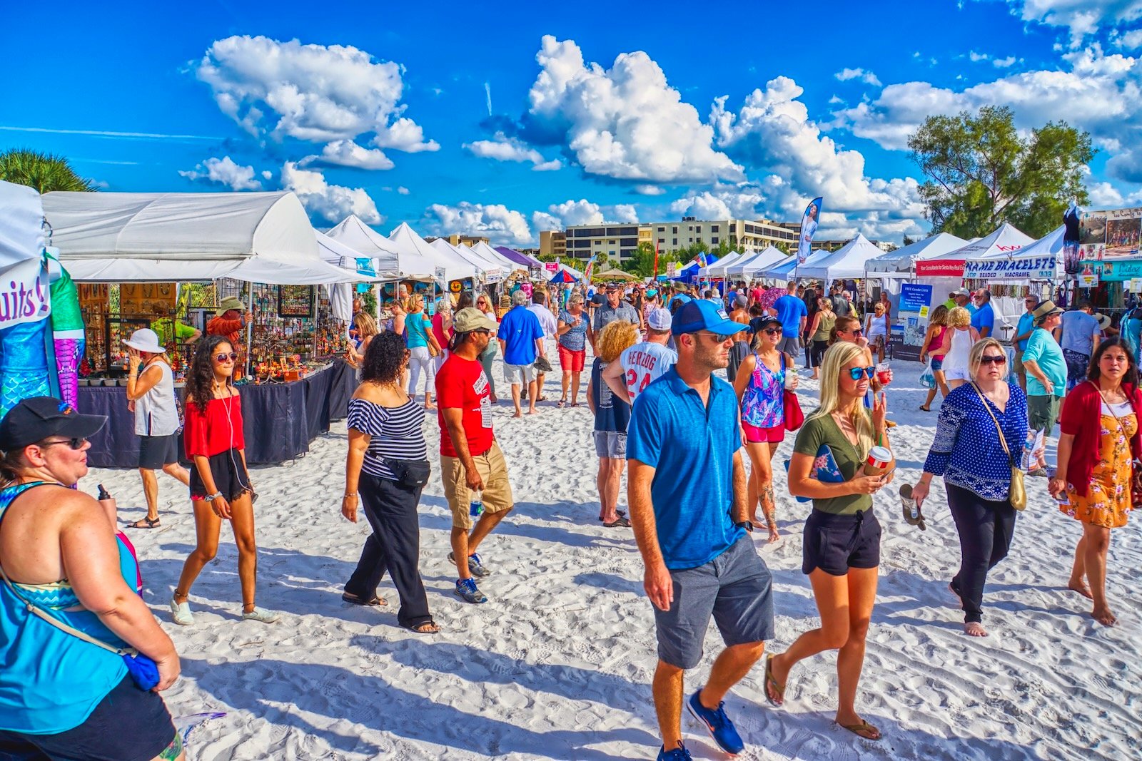 crystal classic siesta key - vendors tents