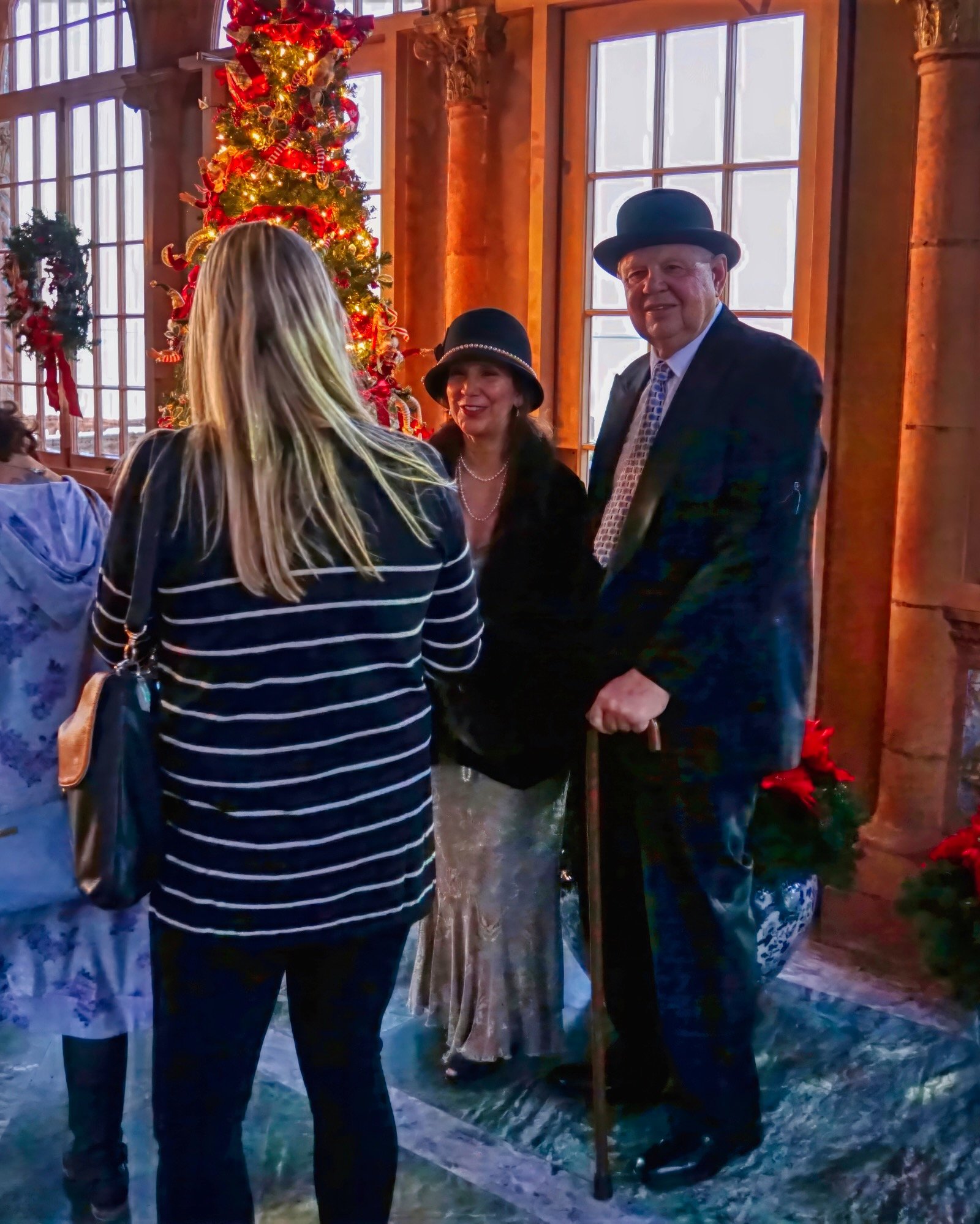 john & mable ringling volunteers greet visitors to the ca d zan sarasota