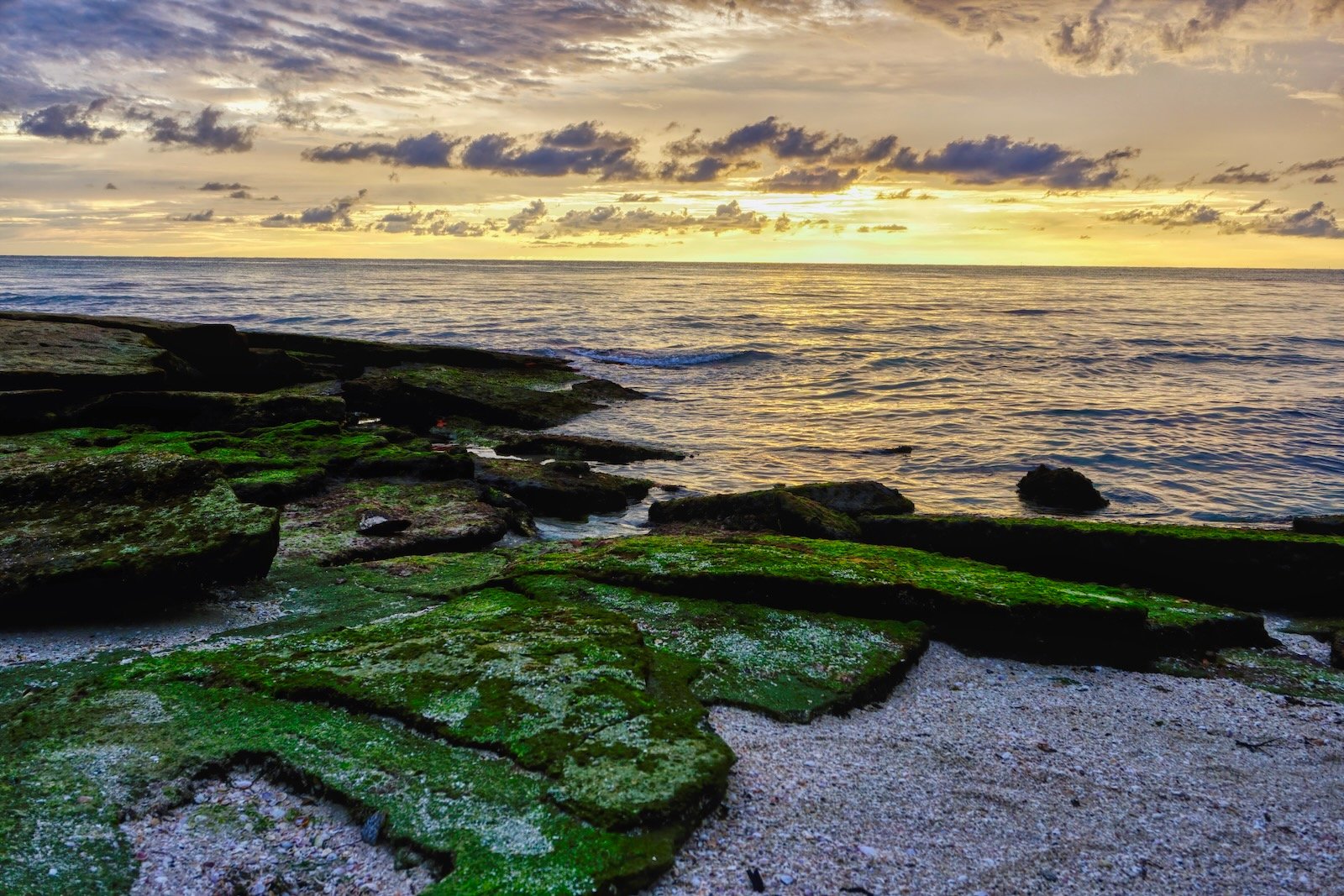 Point of Rocks Siesta uncovers limestone formations at sunset