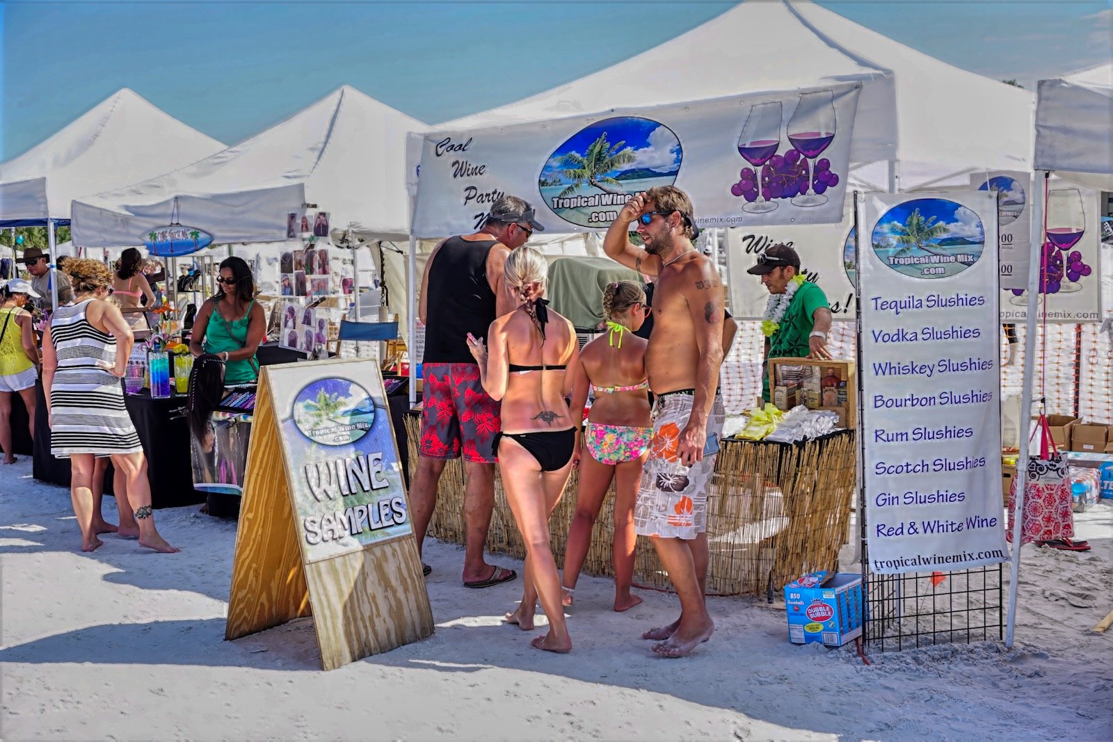 crystal classic siesta key - vendors tents