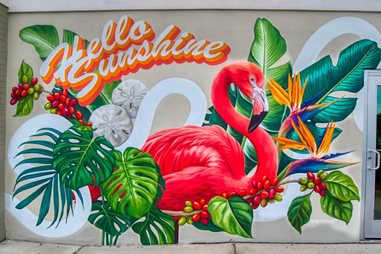 Popular flamingo is one of many Sarasota murals