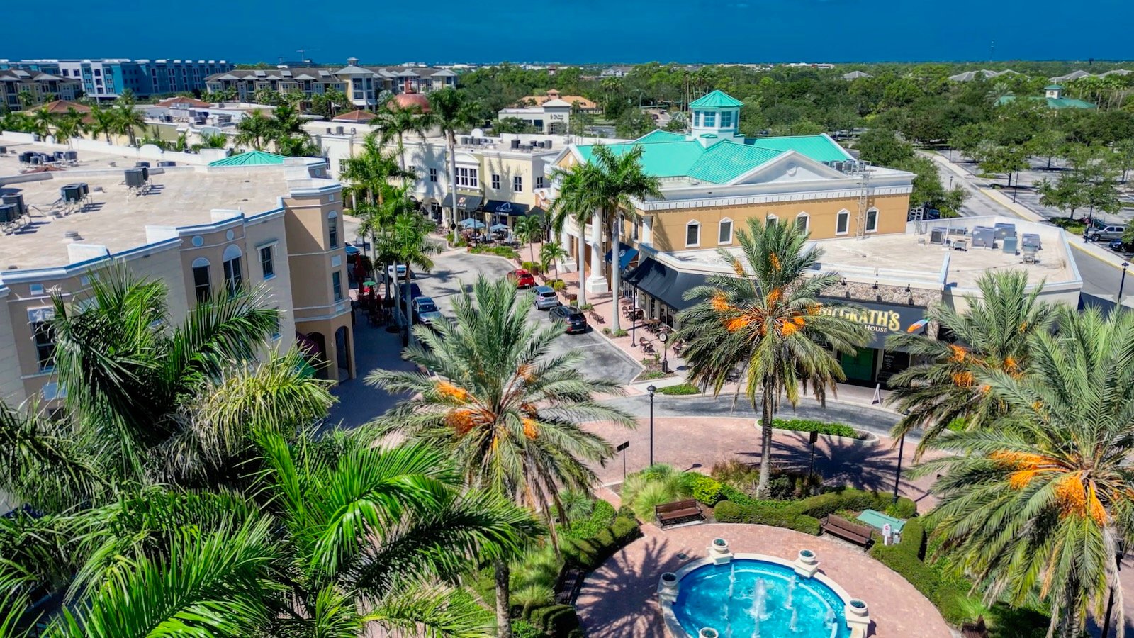 Drone view of Lakewood Ranch Main Street