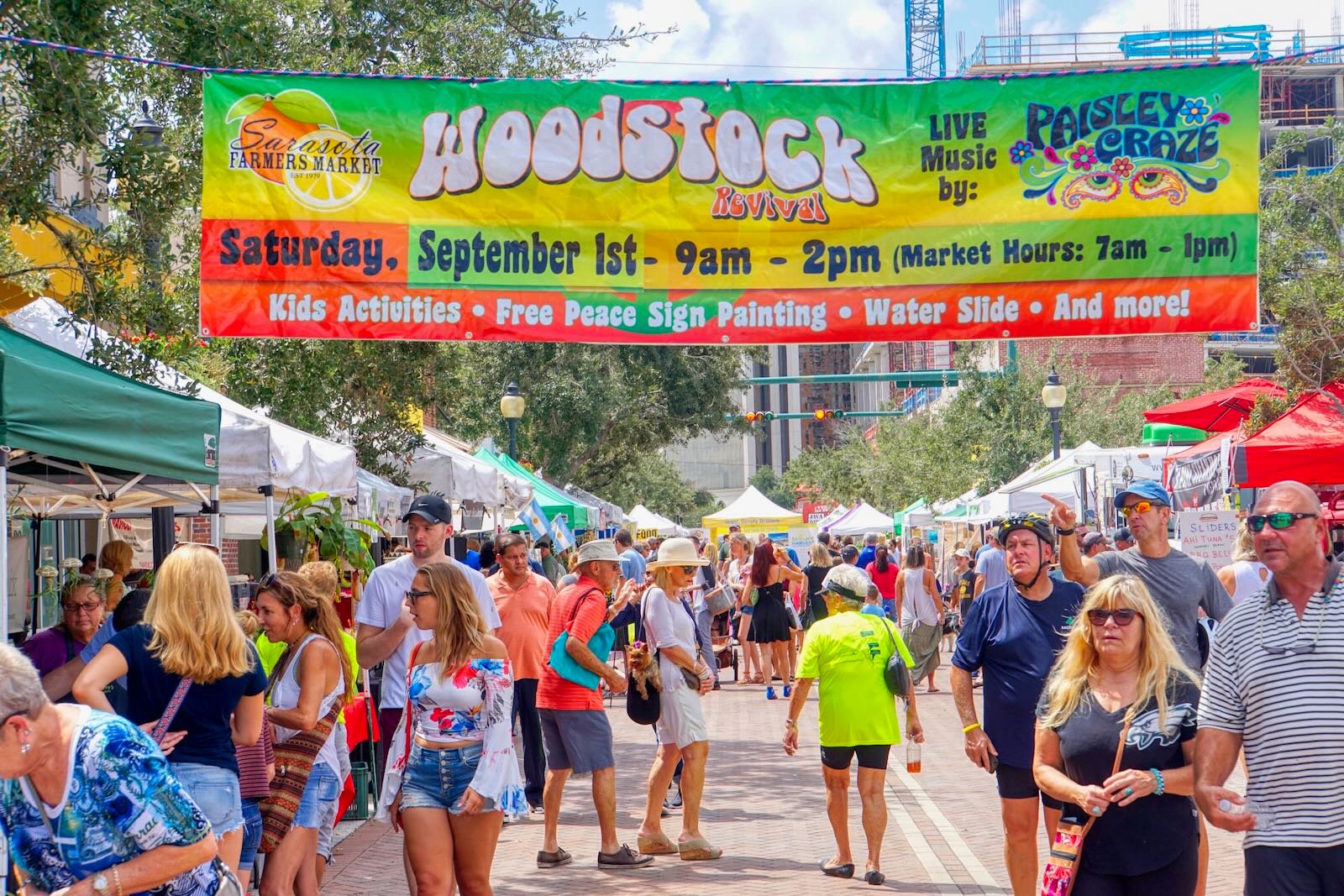 Woodstock Revival at the Sarasota Farmers Market - fun activities for kids in Sarasota