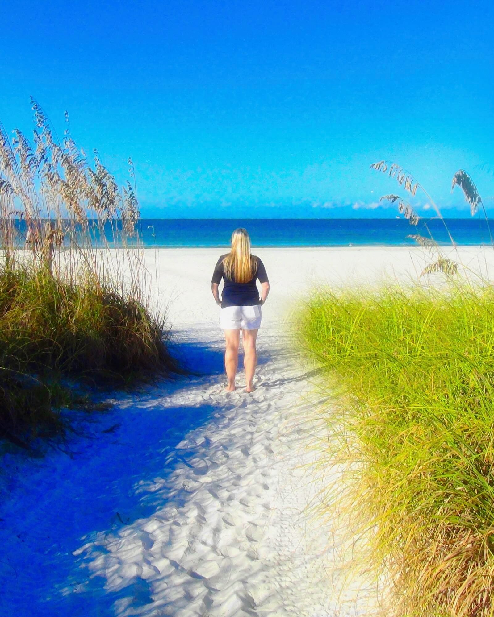serene moment at Crescent Beach Siesta Key