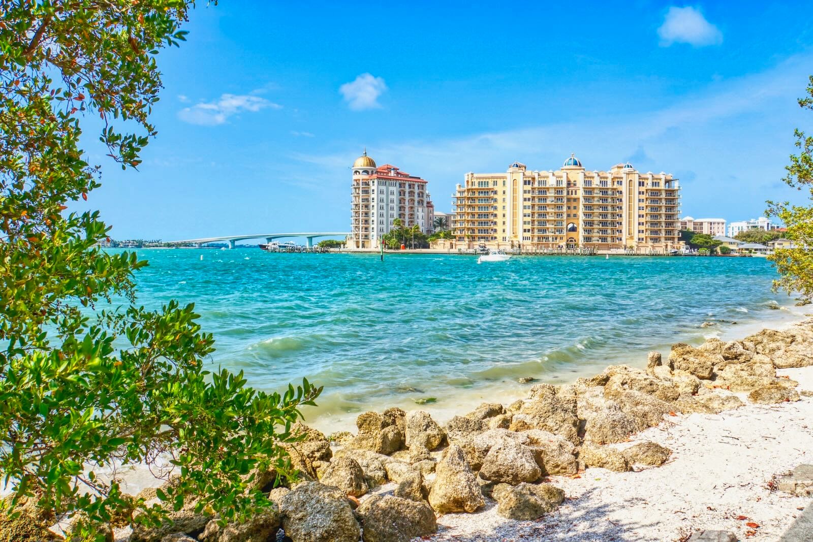 sunset at Bayfront Park Sarasota
