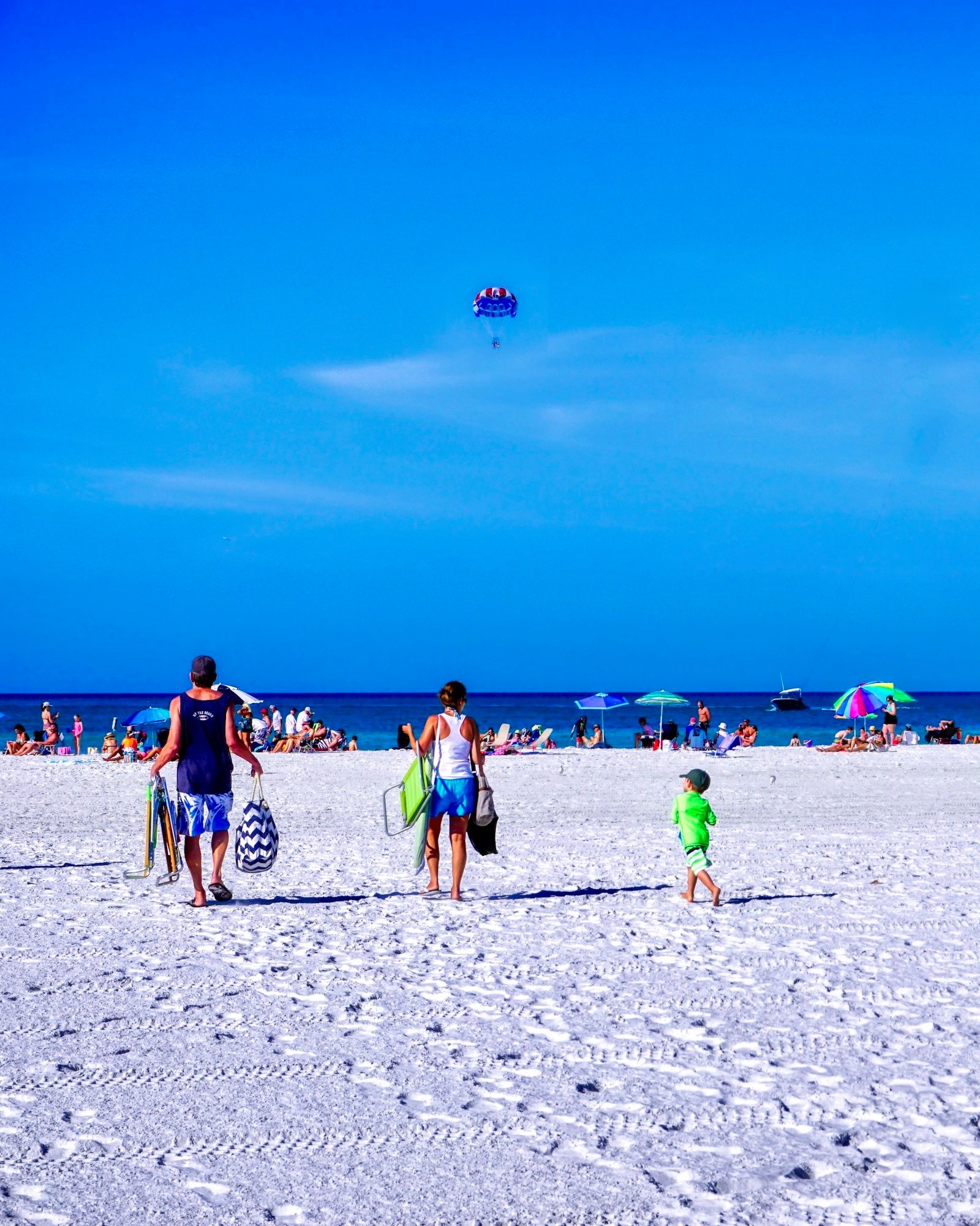 Siesta Key Beach for Families who stroll to the water's edge