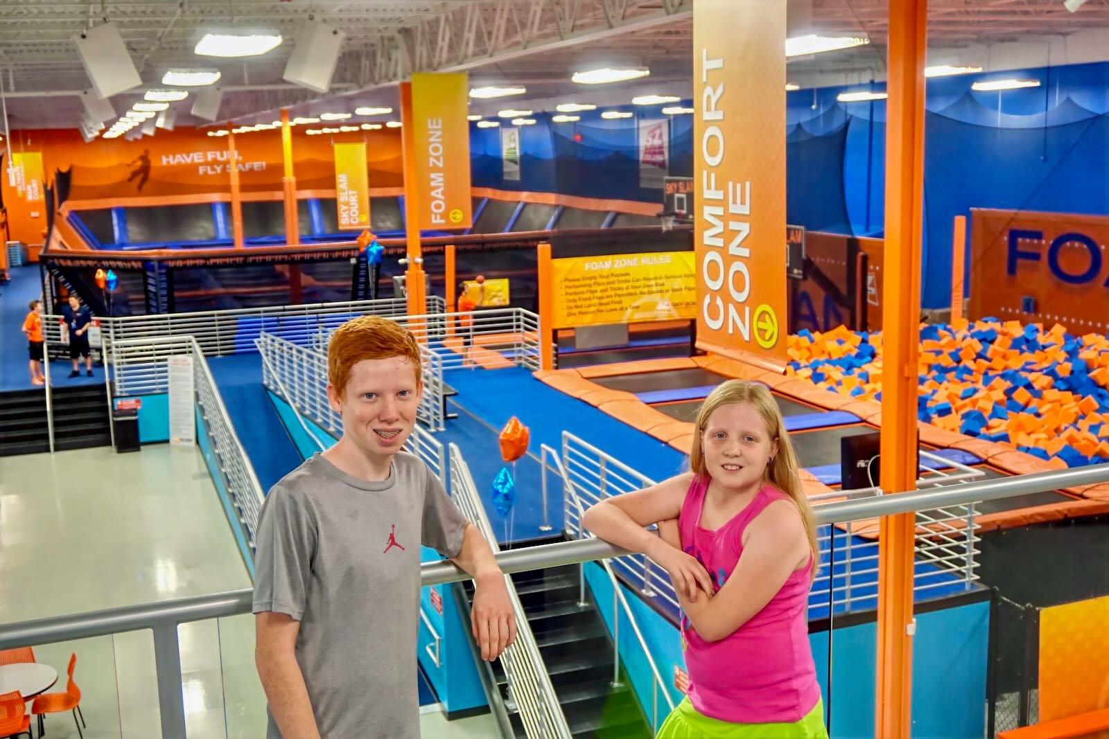 fun and games at SkyZone - fun activities for kids in Sarasota