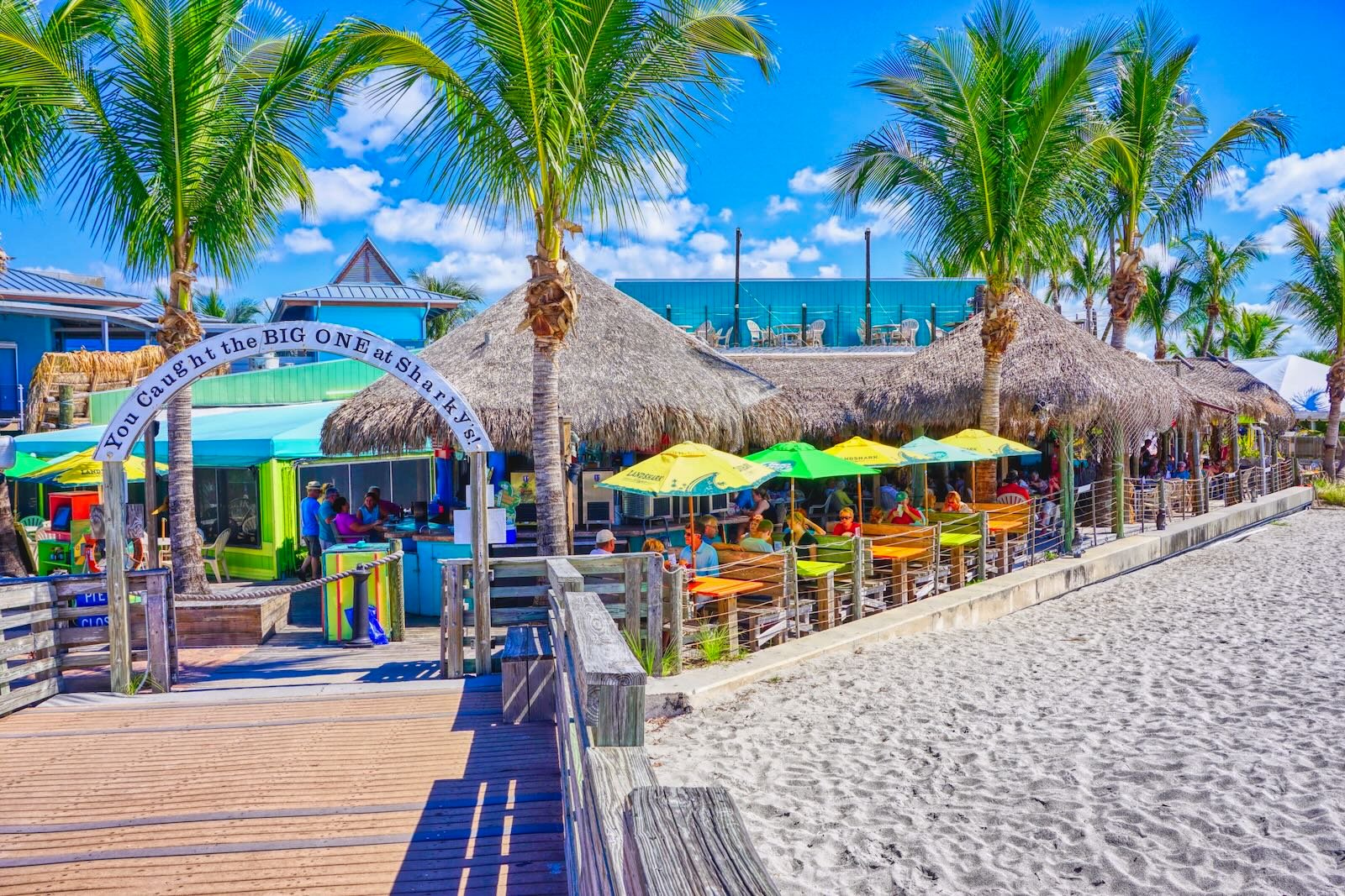 Sharky's tiki on Venice Island Florida