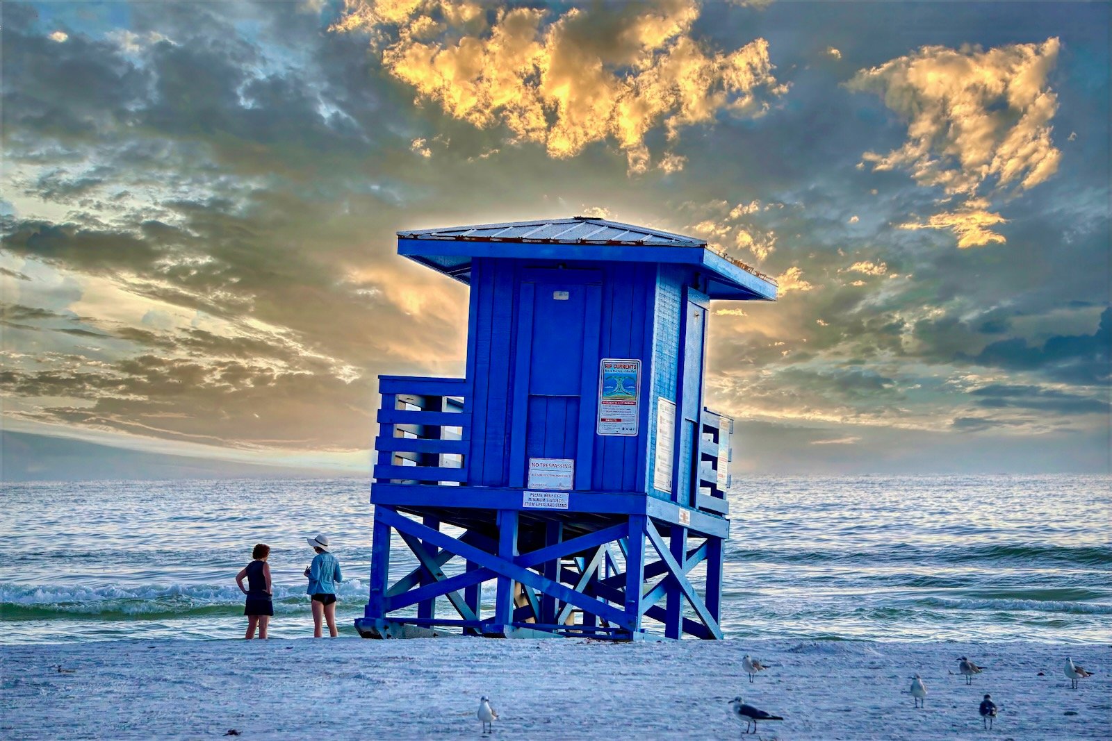 sarasota lifeguard stands - blue stand survives storm