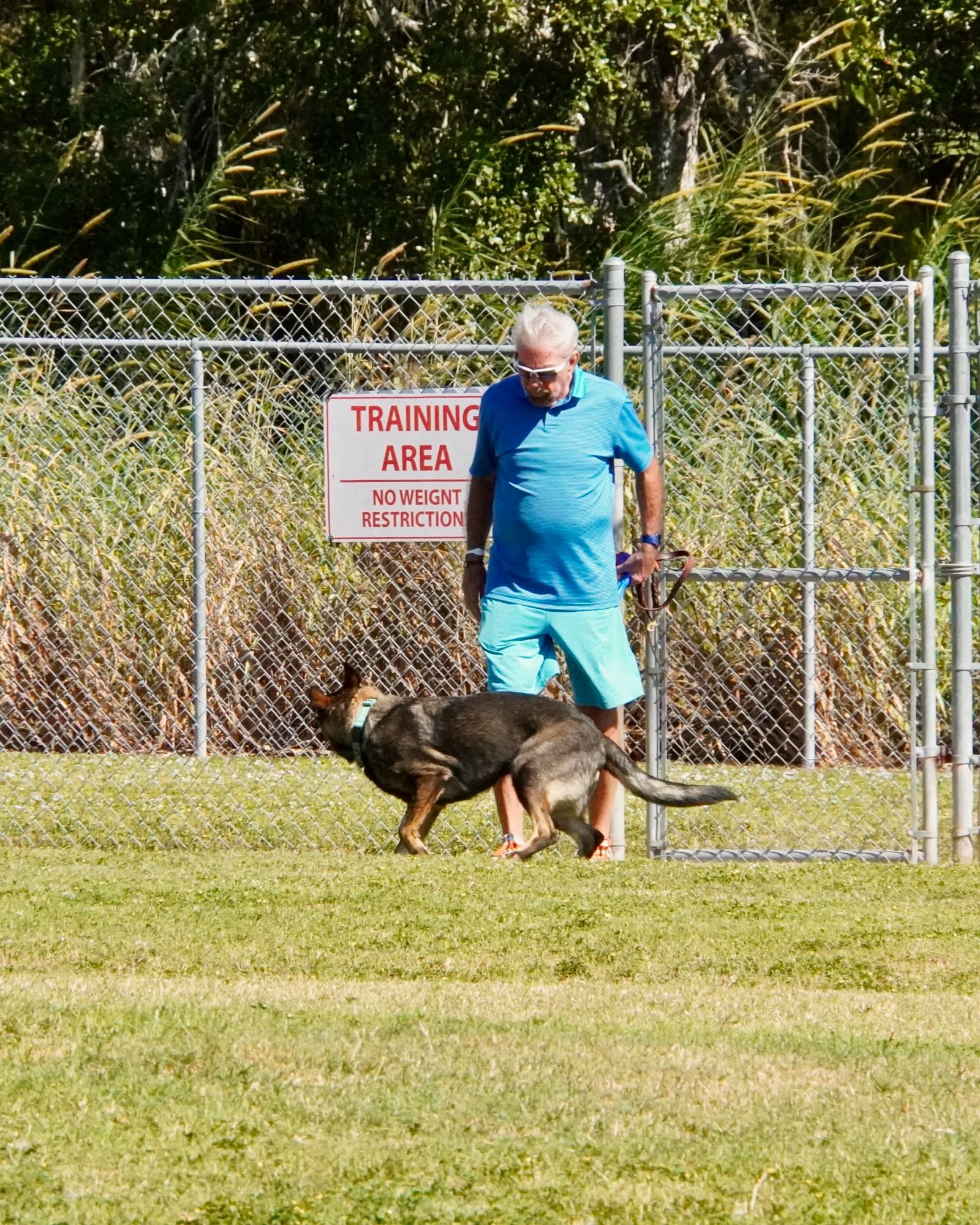 separate fenced training area for dogs at the 17th Street Dog Park Sarasota