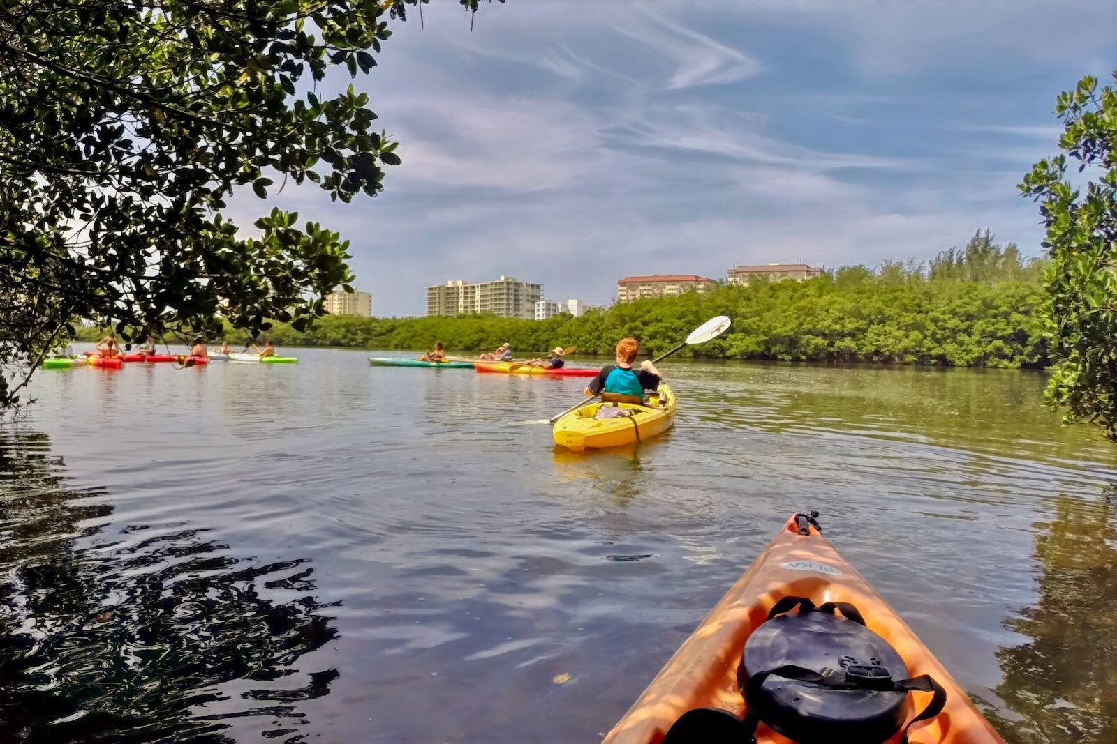 kids love kayaking the Lido Mangroves - fun activities for kids in Sarasota