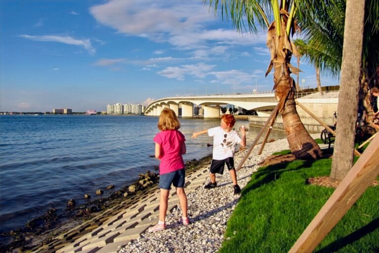 two kids enjoy the updated Bird Key Park Sarasota