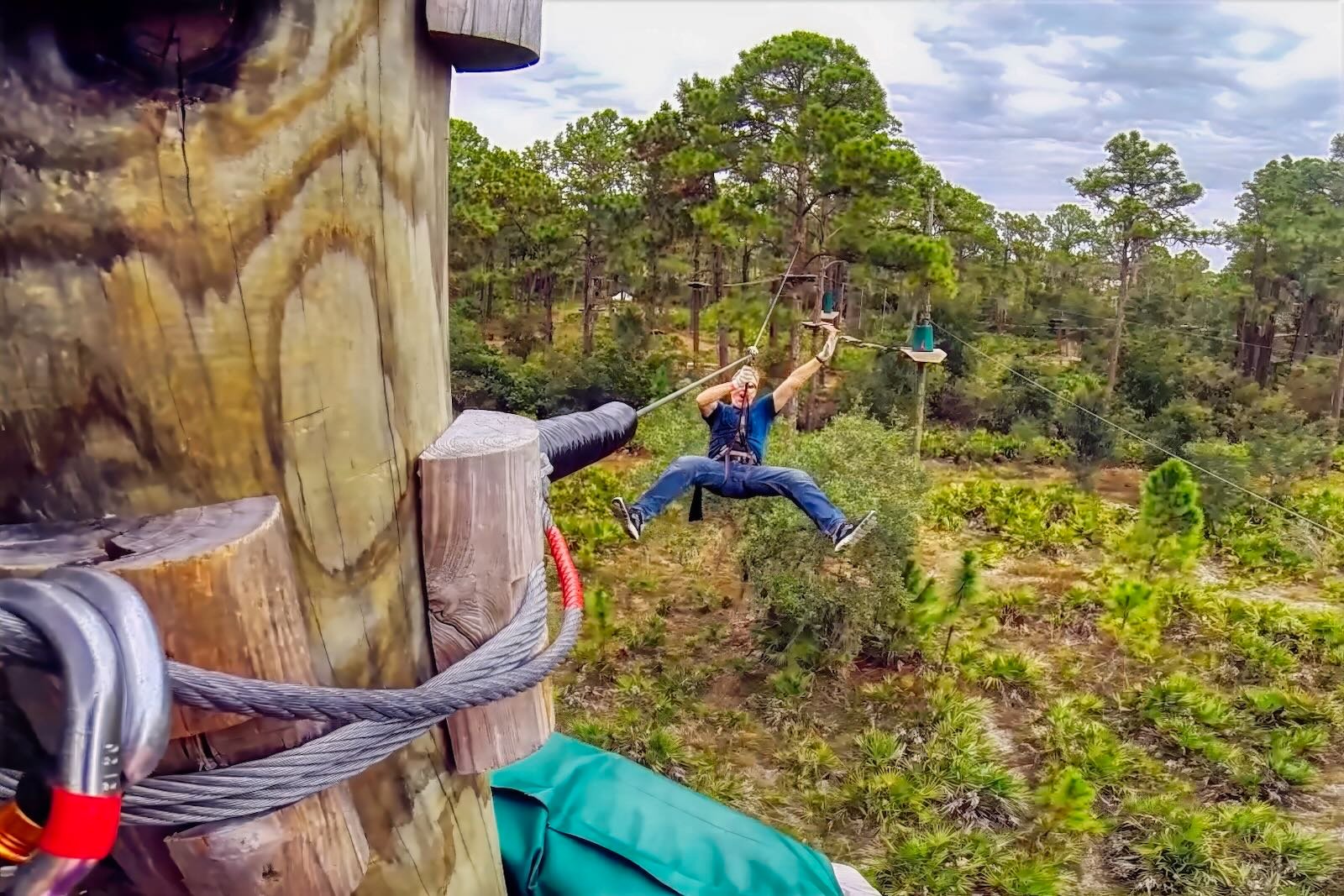 ziplining at TreeUmph - fun activities for kids in Sarasota