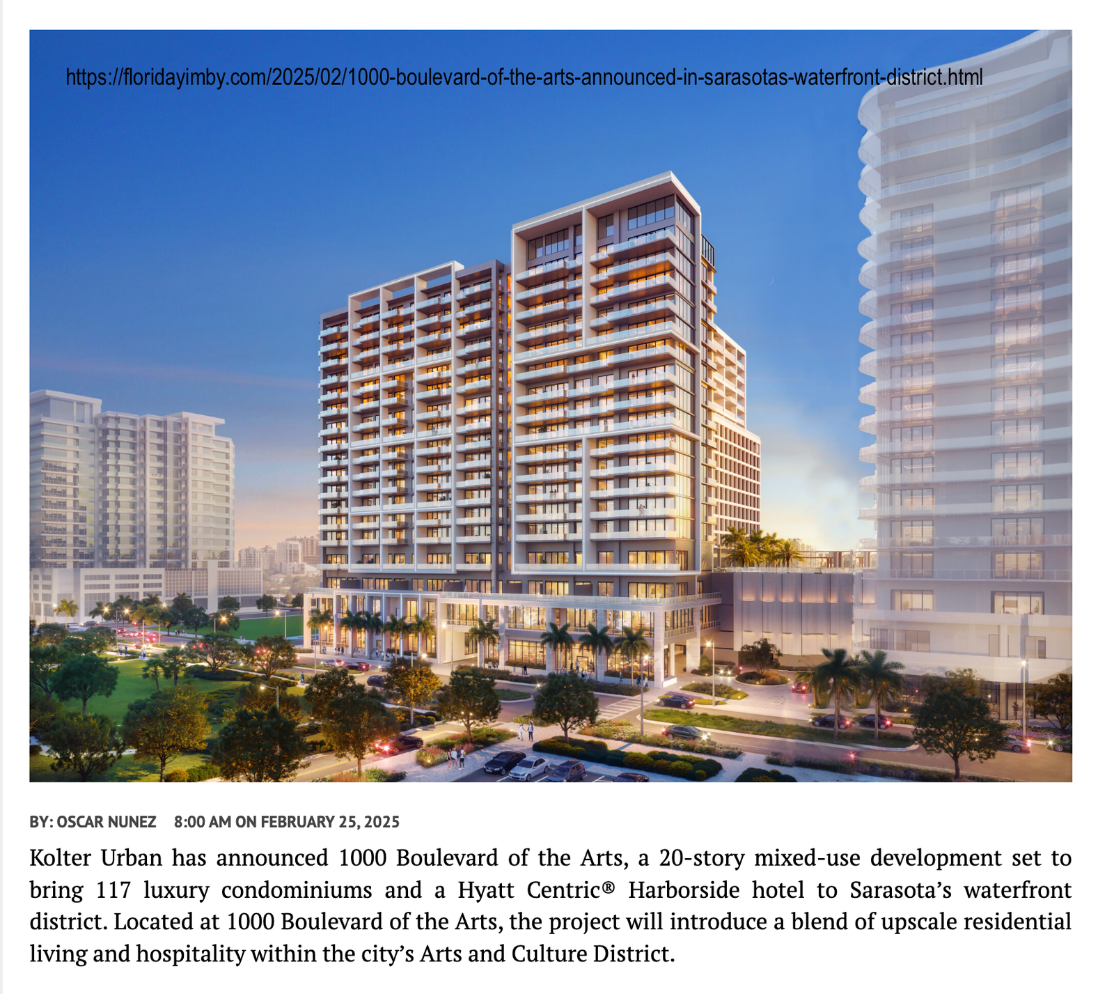 new development to replace the Hyatt Regency in Sarasota, FL - The Bay Park Sarasota