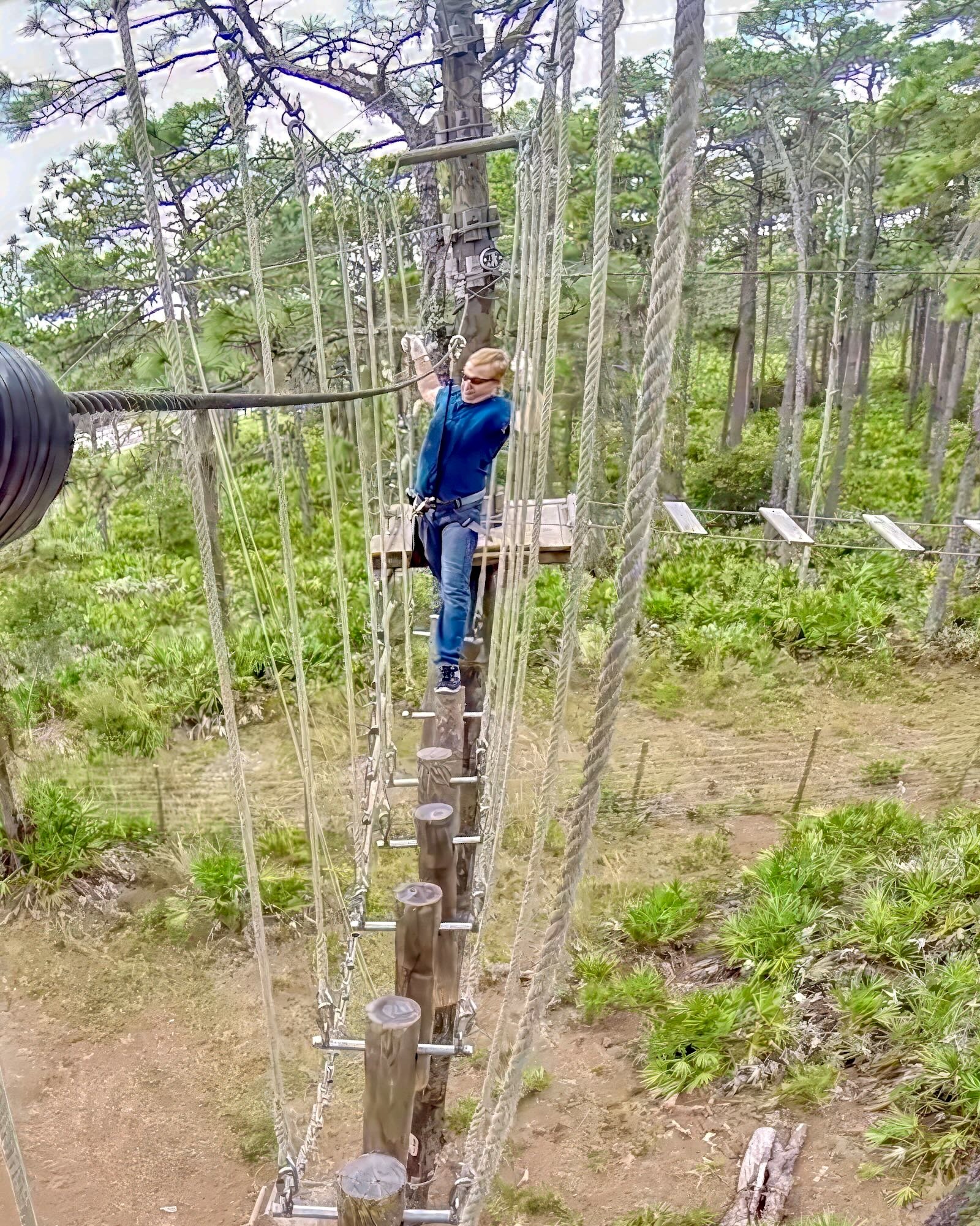 balancing act at Welcome to TreeUmph Adventure Course Bradenton