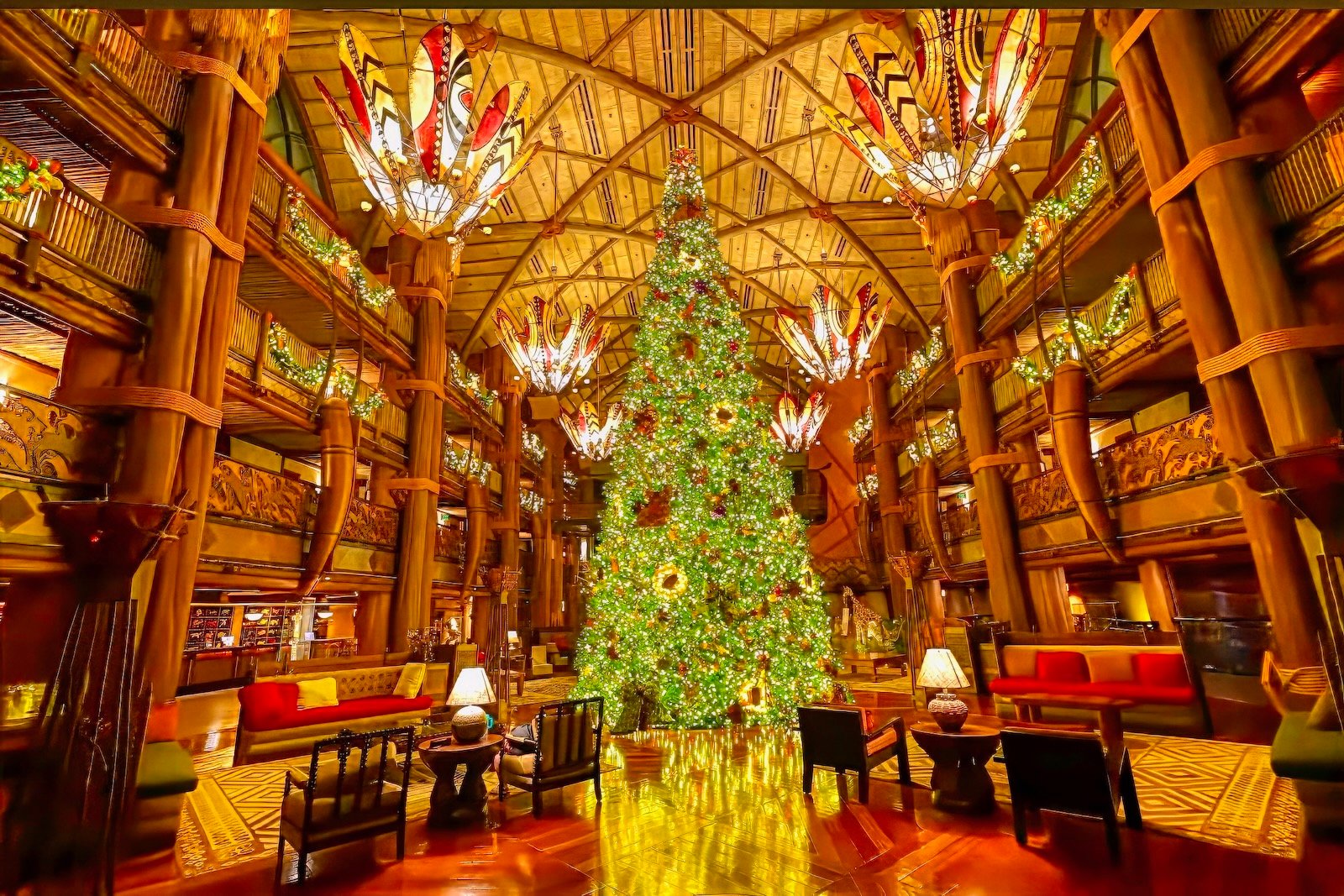 disney resorts at christmas - animal kingdom lodge 3