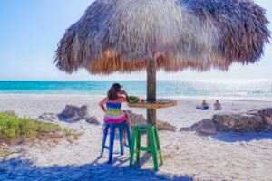 Anna Maria Island beach with Gulf waters and Old Florida charm