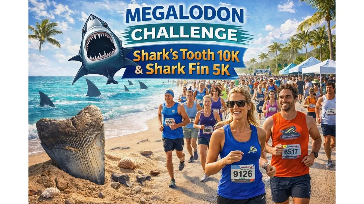 megalodon challenge shark's tooth 10k venice