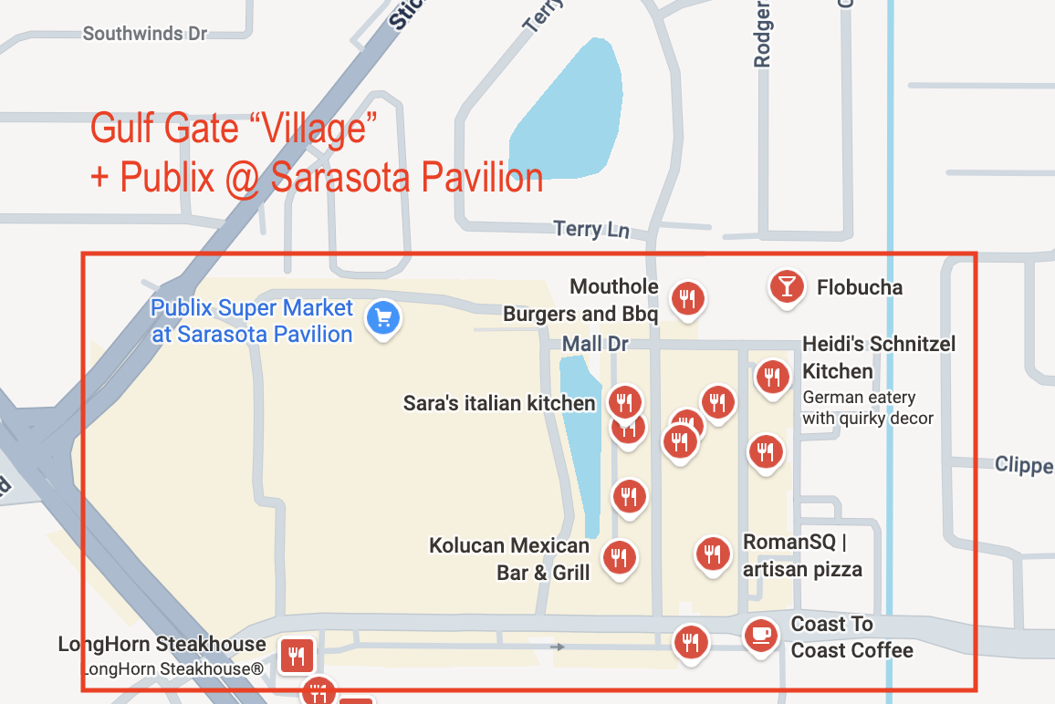 Gulf Gate Village map view