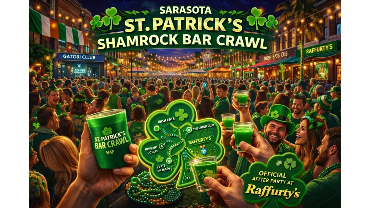 sarasota st patrick's shamrock bar crawl
