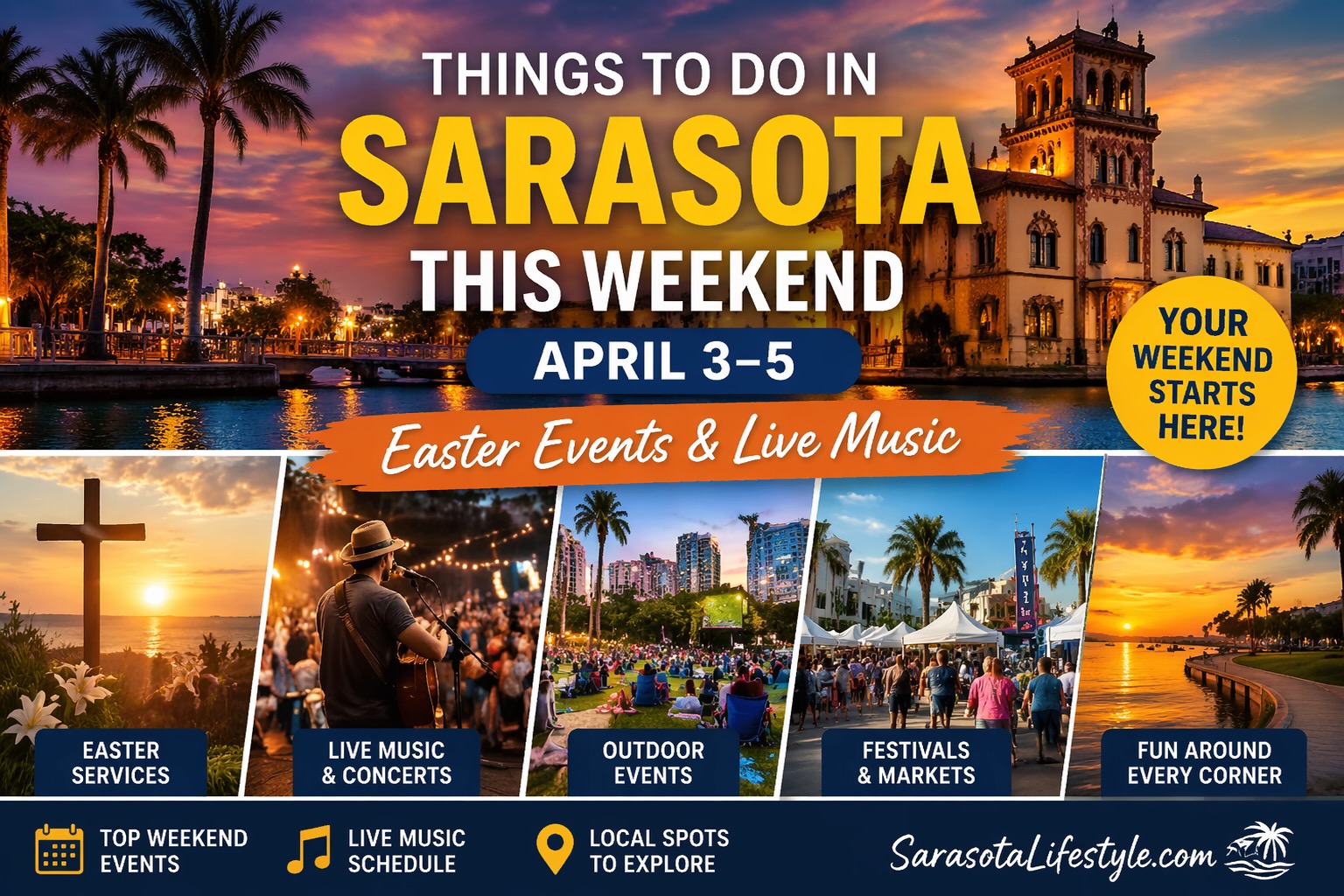 Sarasota weekend events April 3–5